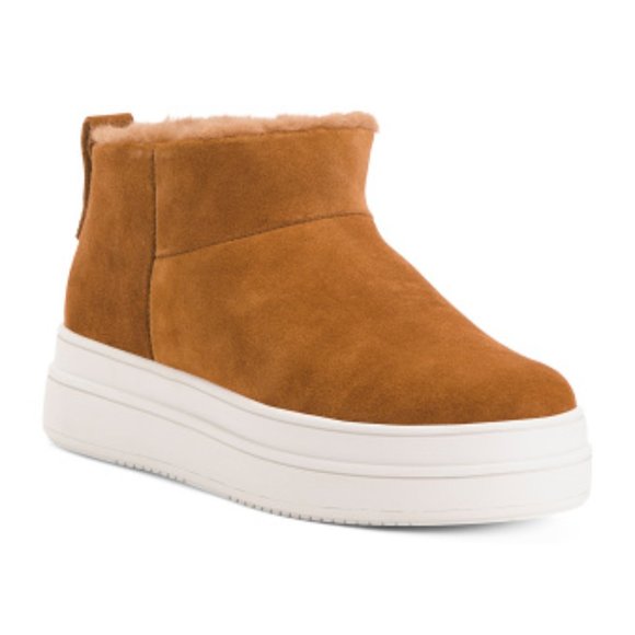 J Slides Waterproof Suede Cozy Sneaker Booties Brand New w/Tags (No Box) - Picture 1 of 6